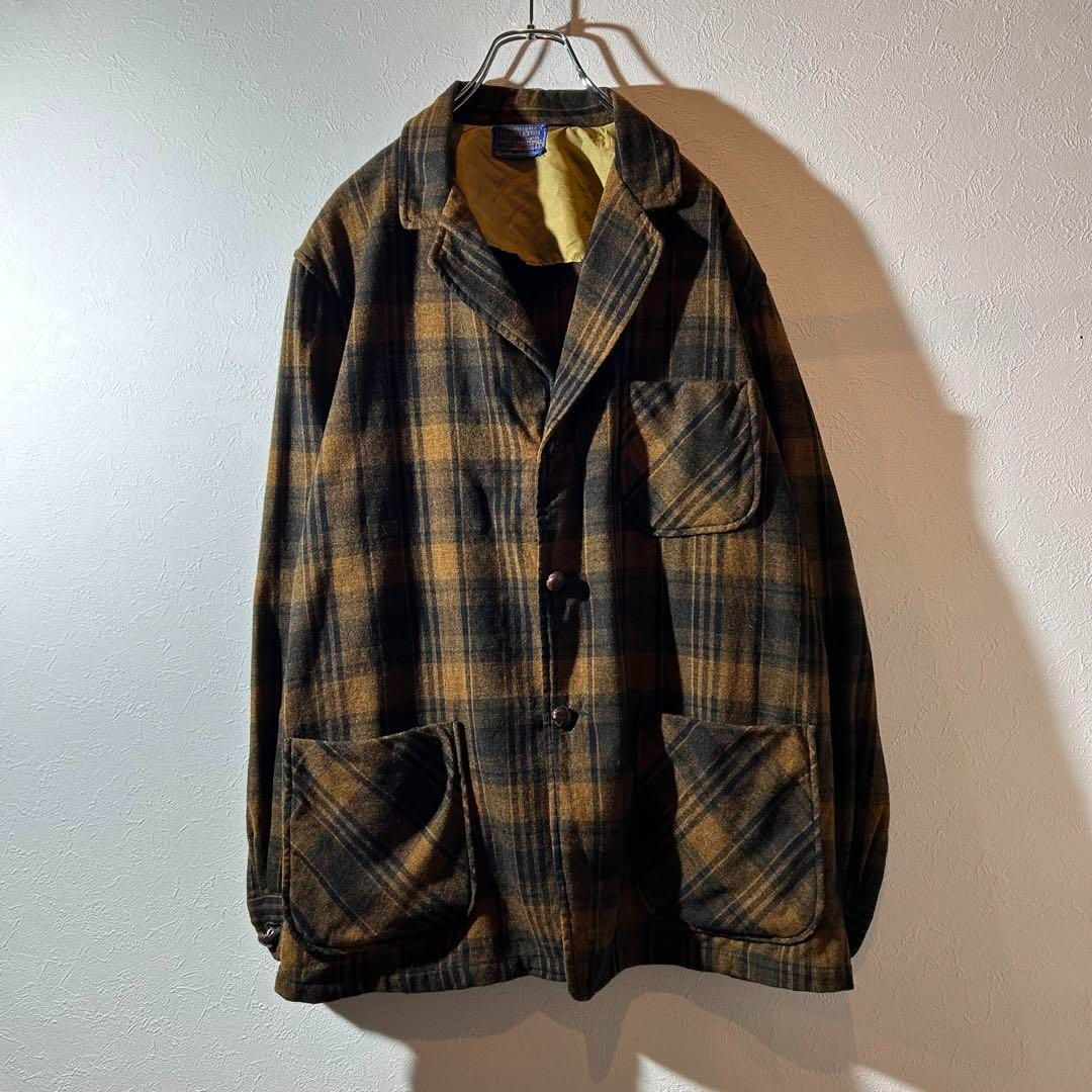 USA製 60s Pendleton オンブレチェックシャツジャケット サイズL