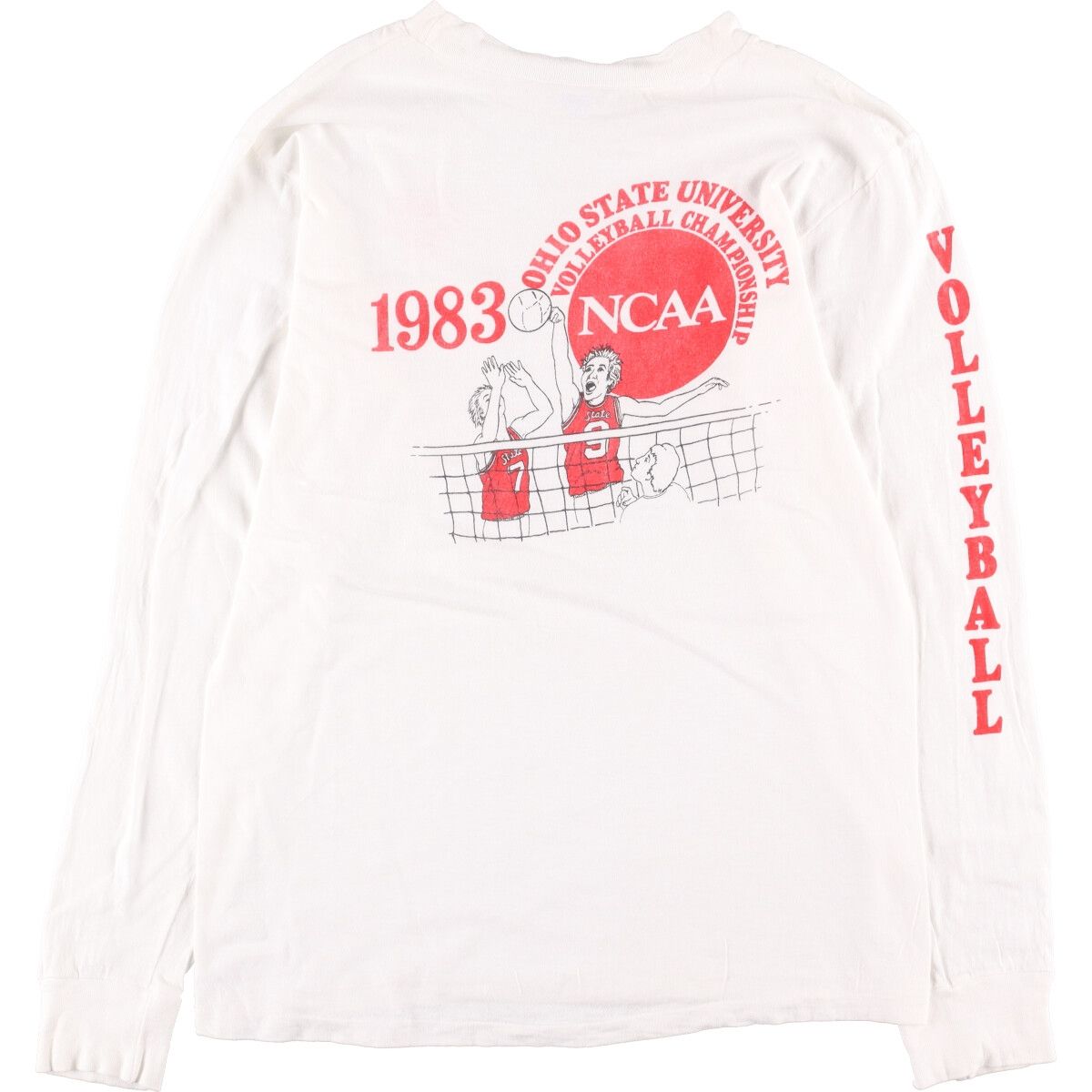 チャンピオン　トリコタグ　両面ナンバープリント　ビンテージ　ティシャツ 古着 80年代 チャンピオン Champion トリコタグ NCAA VOLLEYBALL