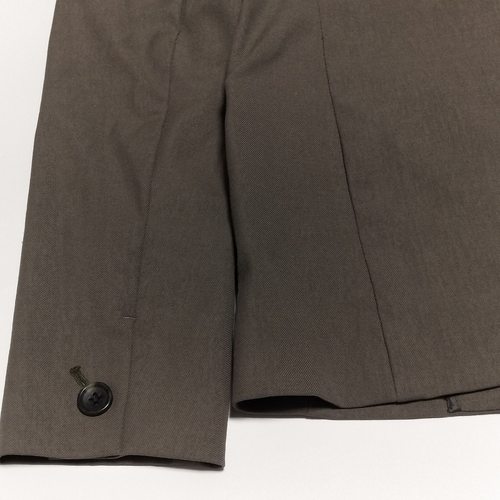 専用　PLST セットアップ　ノーカラー　パンツ　グレー　M ウールブレンド 美品✨ プラステ セットアップ ノーカラージャケット 洗濯可能