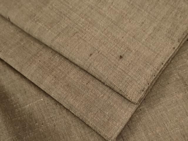 平和屋着物○男性 紬 霞文 庇護煤竹色 正絹 逸品 CAAU2909yc 