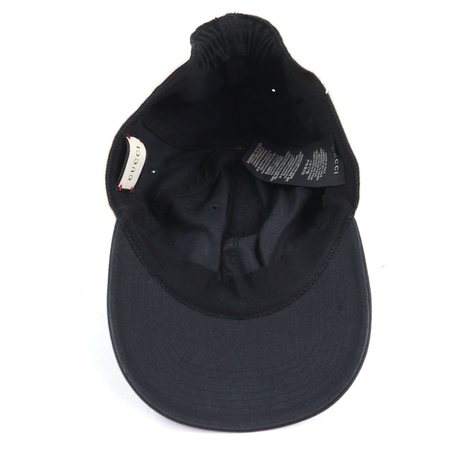 美品○GUCCI グッチ 492545 コットン100% ロゴプリント ヘア