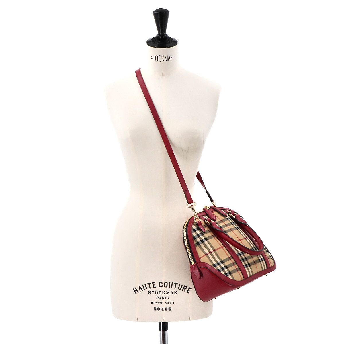 BURBERRY BLUE LABAL ピンク ノバチェック ドラム型 バッグ 新品同様 バーバリー BURBERRY ノバチェック 2way ハンド