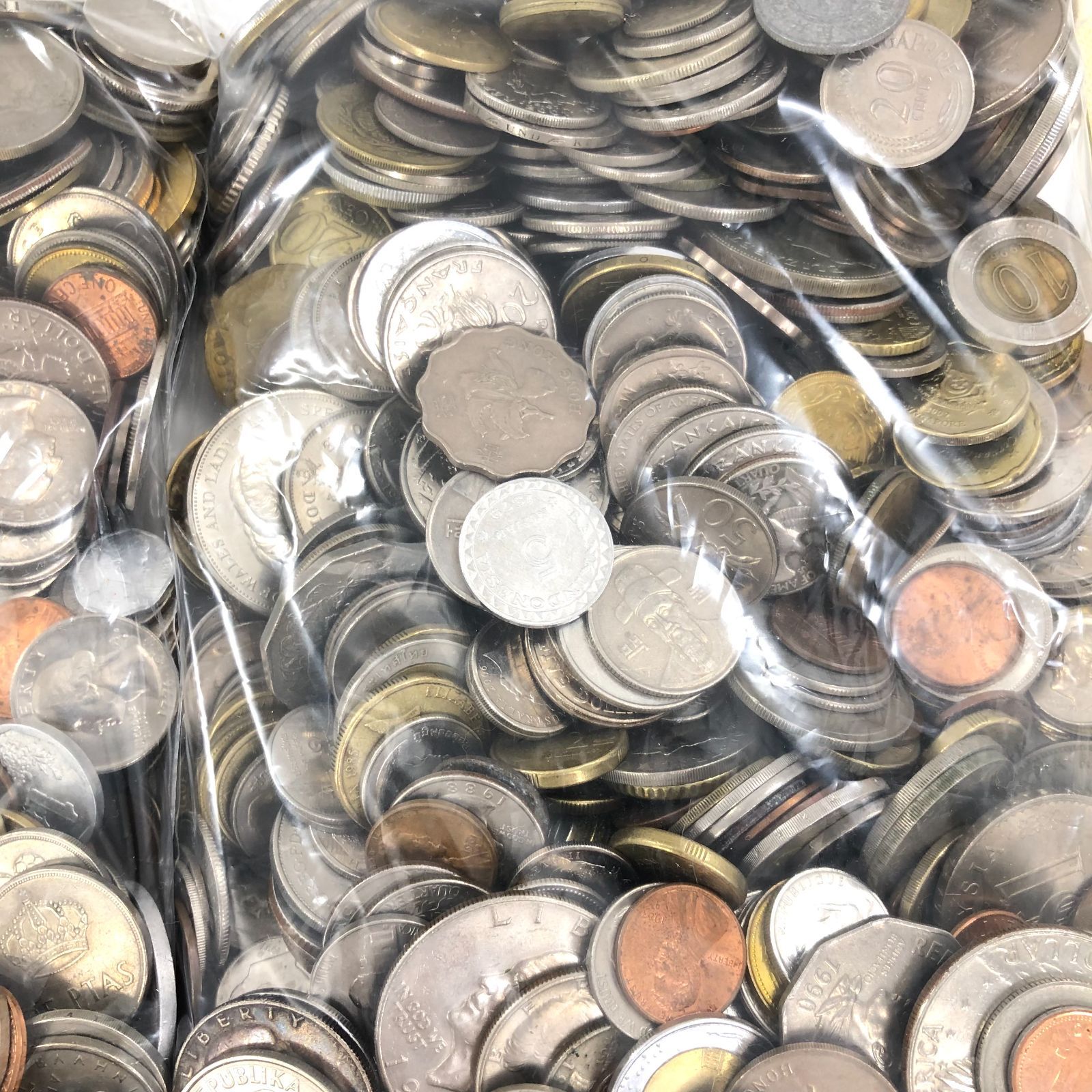 外貨 大量まとめ 外国紙幣 古銭 硬貨 海外コイン 記念硬貨 10.1kgLB
