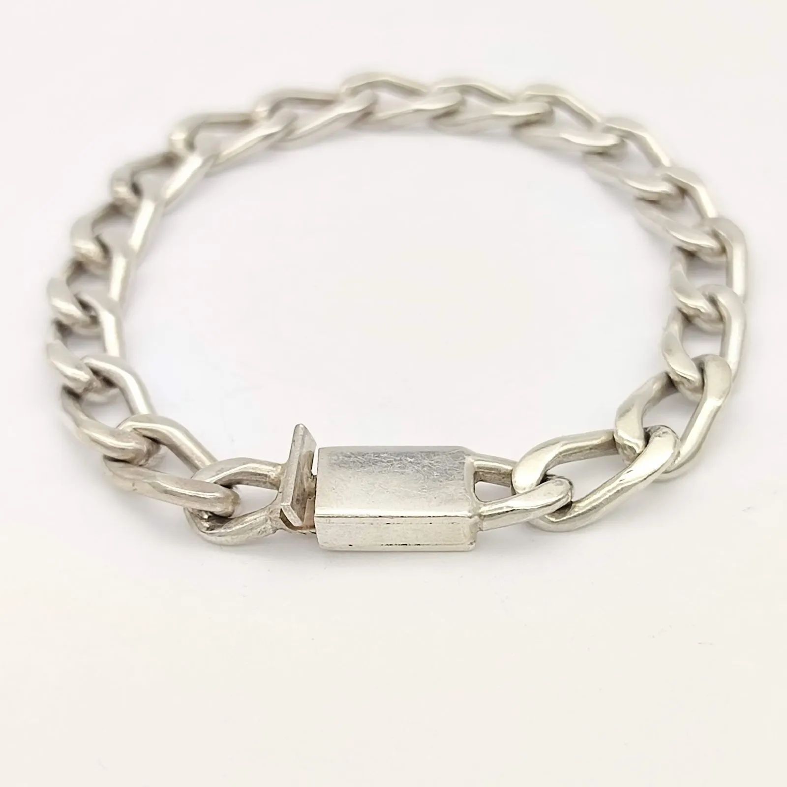 美品】ヴィンテージ チェーンブレスレット SILVER 1A-20