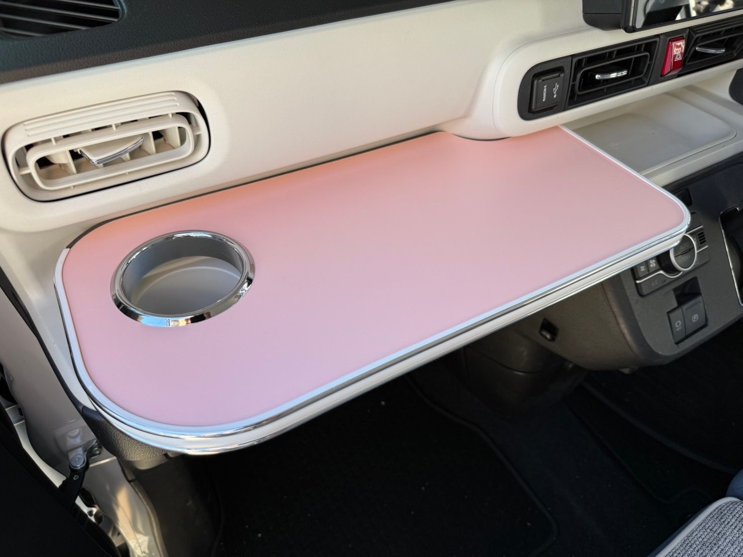 LA850S|LA860S ムーブキャンバス 22|06〜 フロントテーブル タイプB ピンク ＷＨxシルバー 天板のみ