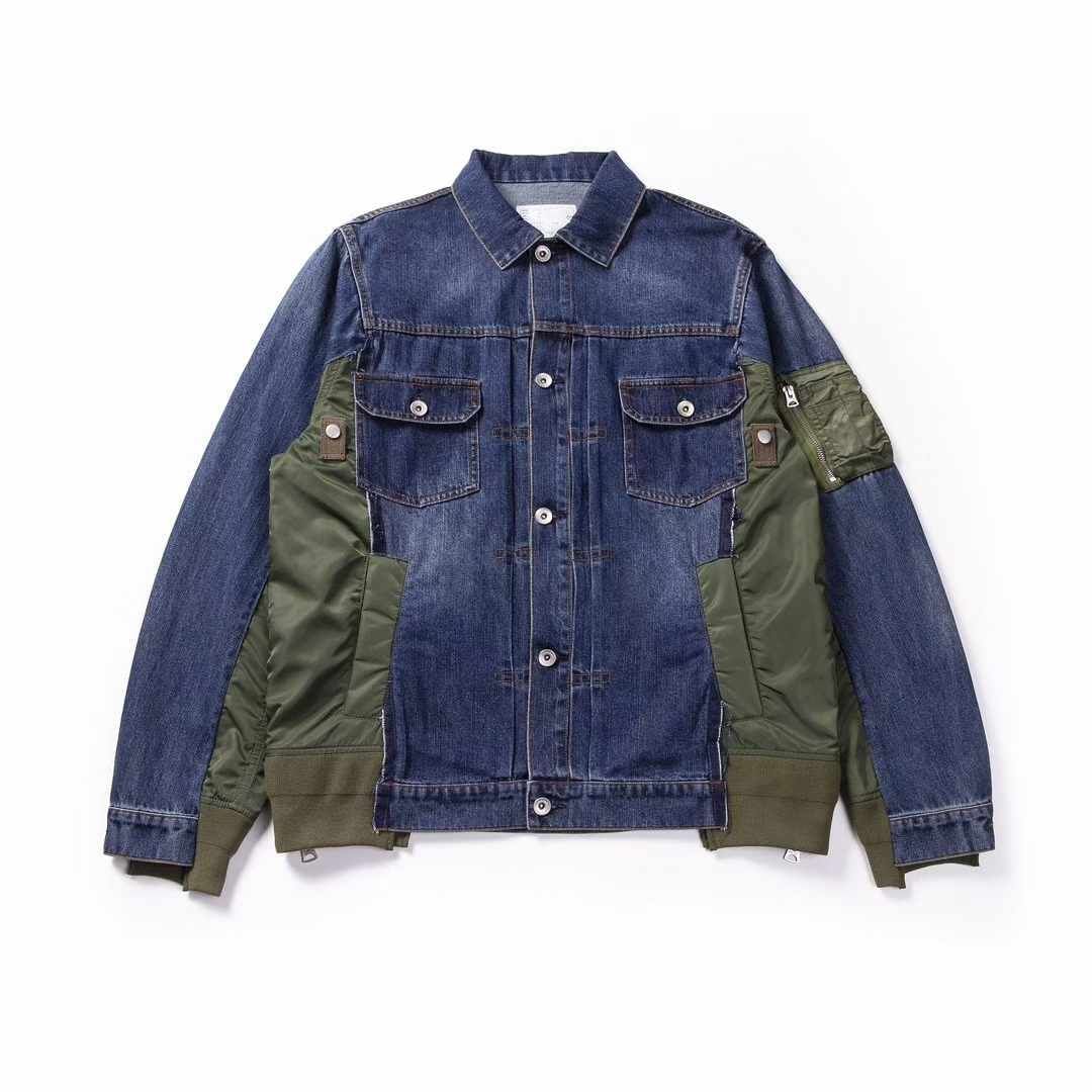 sacai Denim x Nylon Twill Jacket MA1 サカイ - メルカリ