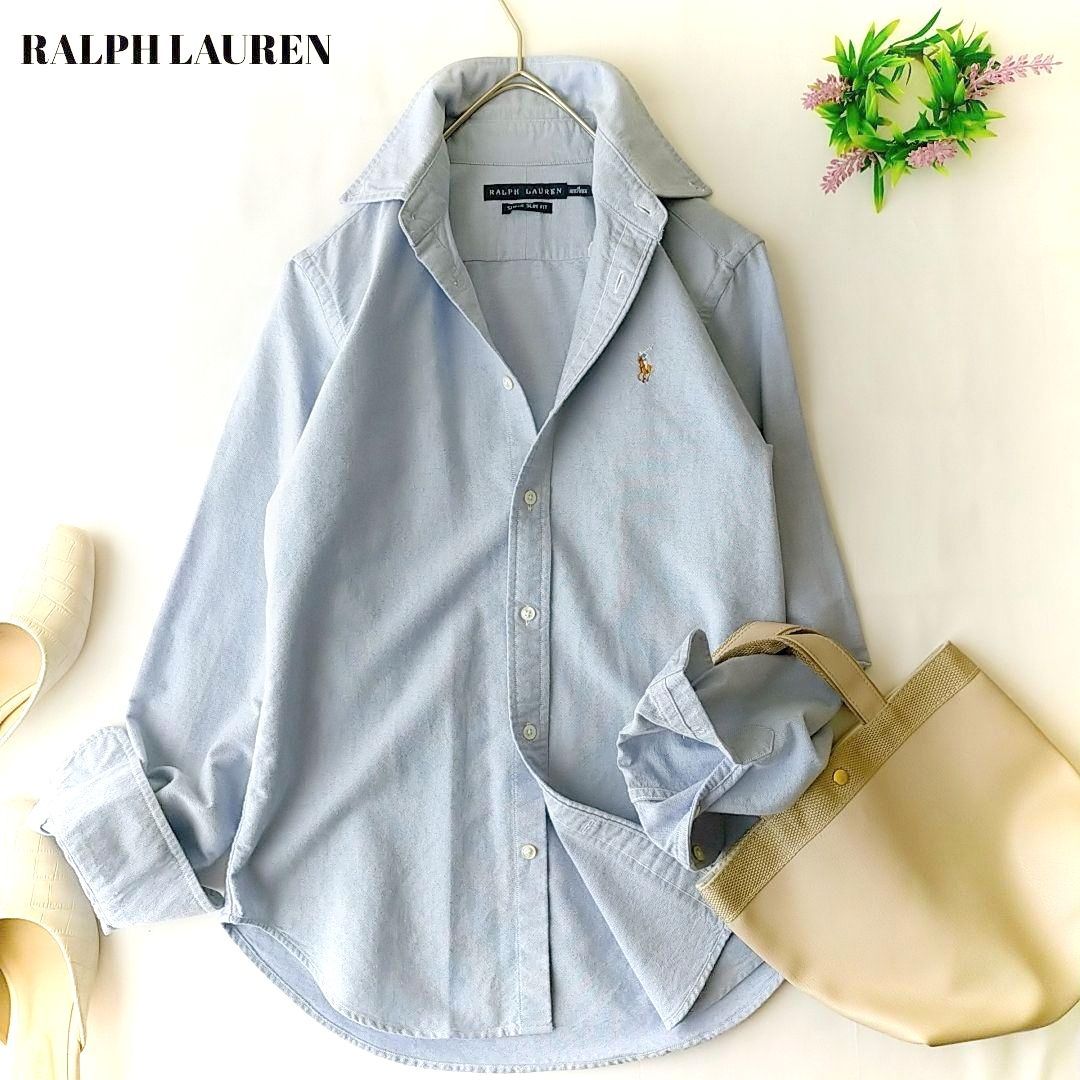 超美品 ラルフローレン 長袖シャツ 綿100% スーパースリムフィット 4 