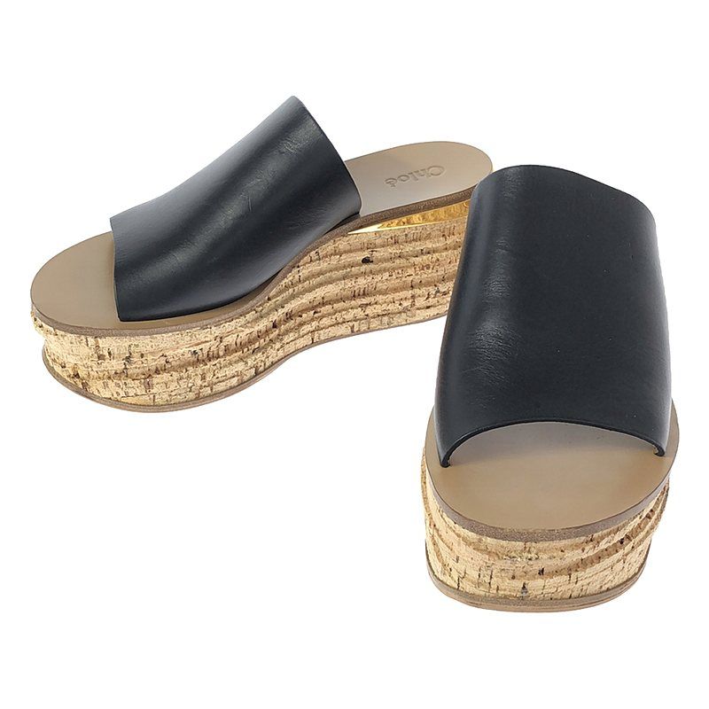 Chloé （クロエ）カミーユ コルクウェッジソールサンダル 37 Chloe 良品 クロエ CAMILLE カミーユ コルク ウェッジソール