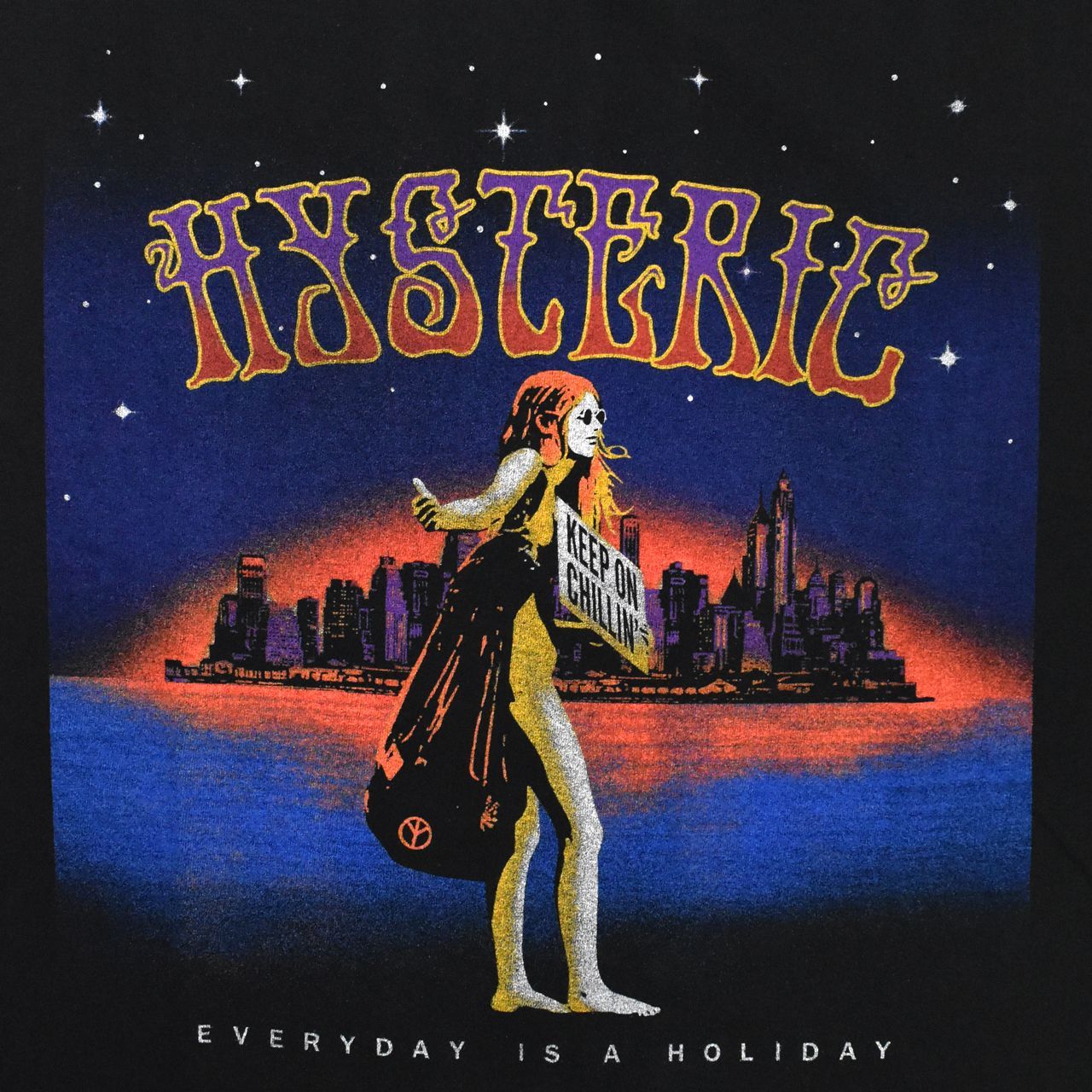 HYSTERIC GLAMOUR ヒステリックグラマー KEEP ON CHILLIN' Tシャツ ブラック - メルカリ