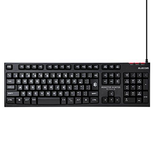 エレコム×モンスターハンター:ワールド コラボ PS4専用キーボード モンハンフォントキートップ・ロゴ入り仕様 TK-M