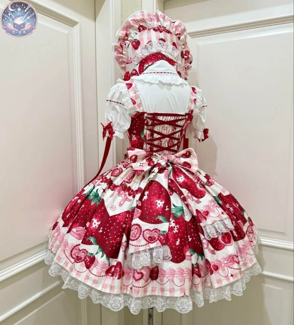 ♥ Strawberry Cream ロリィタドレス ジャンパースカート 甘ロリ