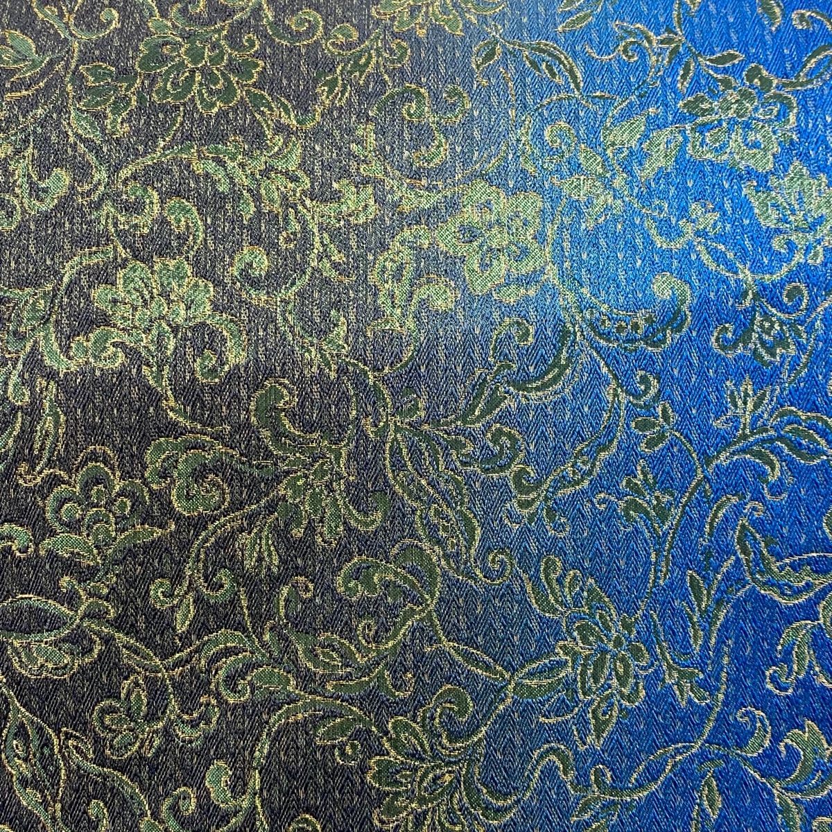 値下げ～紫陽花・ブルーとミントグリーン袋帯・正絹・美品・未使用　J-73 袋帯 美品 秀品 花唐草 金糸 青 全通 正絹 【中古】 - メルカリ