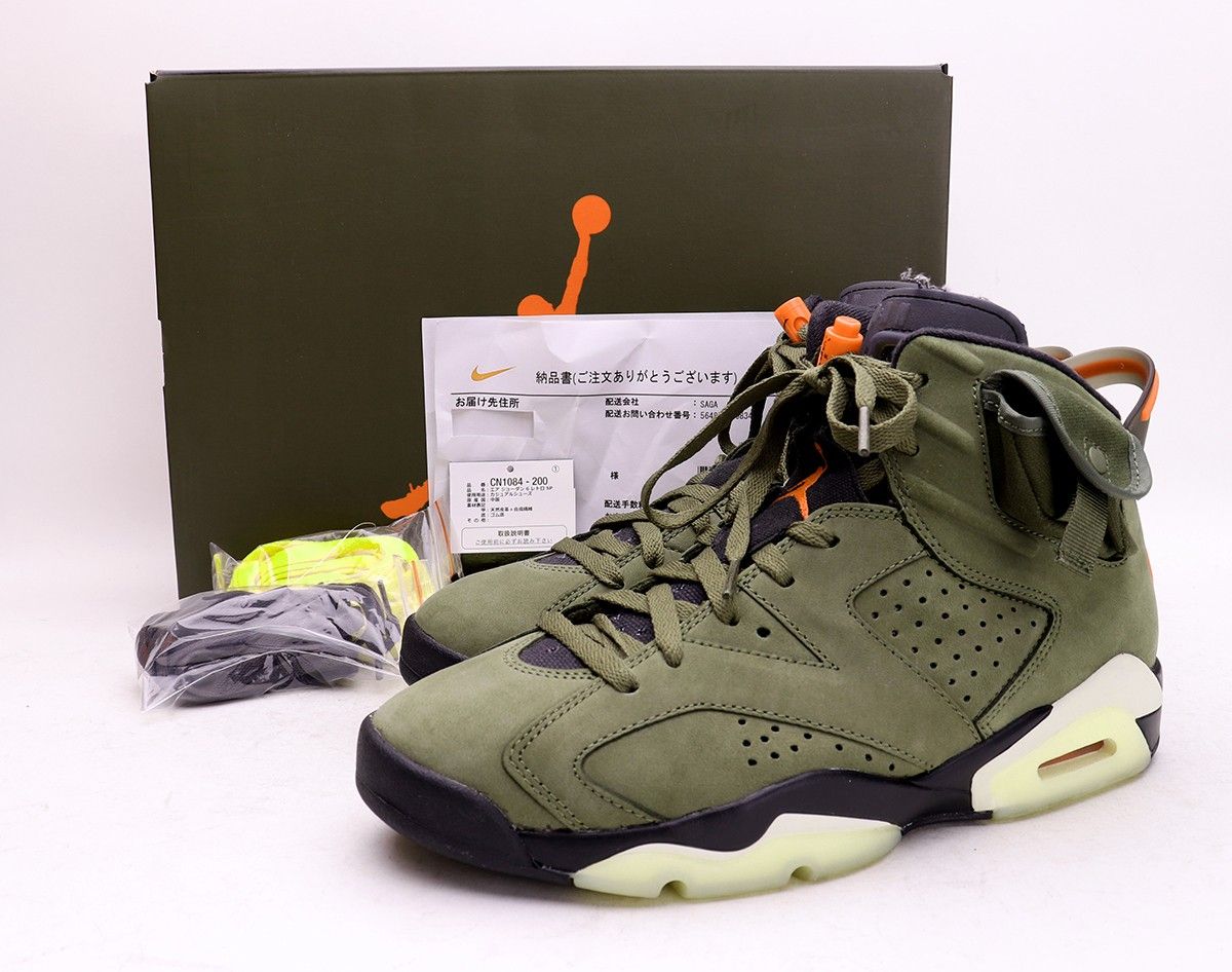 26.5cm NIKE × TRAVIS SCOTT AIR JORDAN 6 RETRO Medium Olive - メルカリ