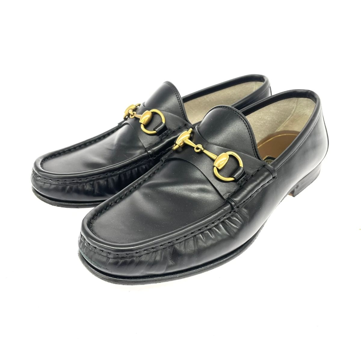 GUCCI グッチ ローファー 表記サイズ:5.5 ホースビット/レザー  