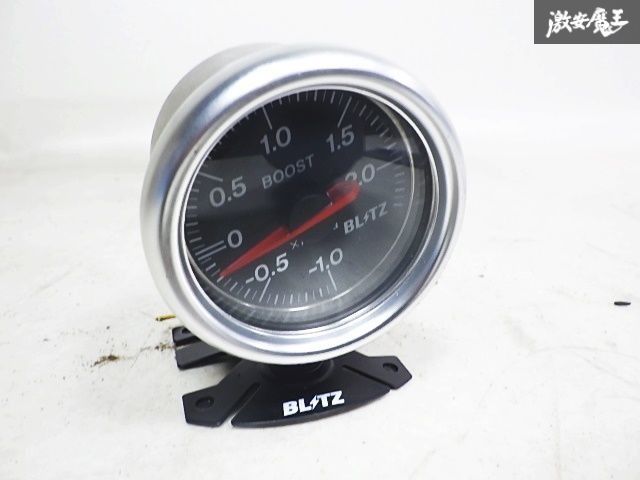 保証付/実動外し/点灯OK BLITZ ブリッツ 追加メーター メーター ブースト計 約60φ 赤イルミ 単体 即納