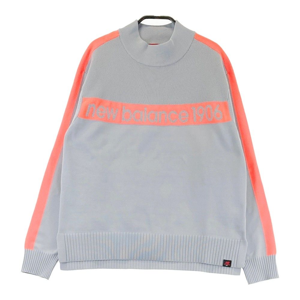 サイズ：0 NEW BALANCE GOLF ニューバランス  モックネック ニットセーター  グレー系 [240101444203] ゴルフウェア レディース ストスト NEW BALANCE GOLF ニューバランス 2023年モデル モックネック
