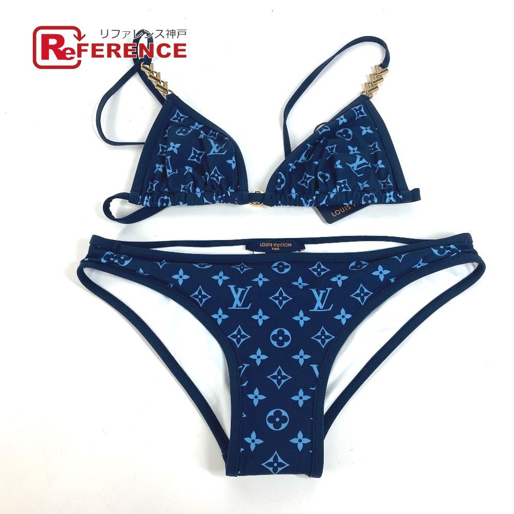 新品同様★ルイヴィトン・モノグラム総柄 メタルV ビキニ 水着(34) 新品同様☆ルイヴィトン・モノグラム総柄 メタルV ビキニ 水着(34