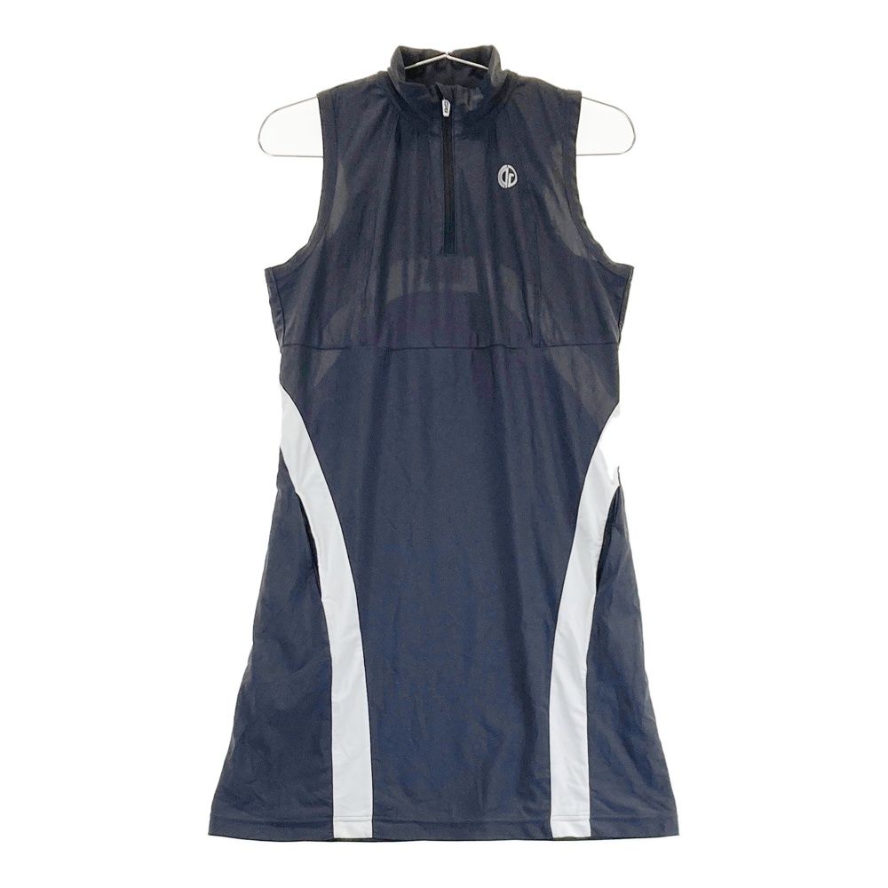 サイズ 2 CPG GOLF シーピージーゴルフ ハーフジップ ノースリーブワンピース グレー系 240101530274 ゴルフウェア レディース ストスト