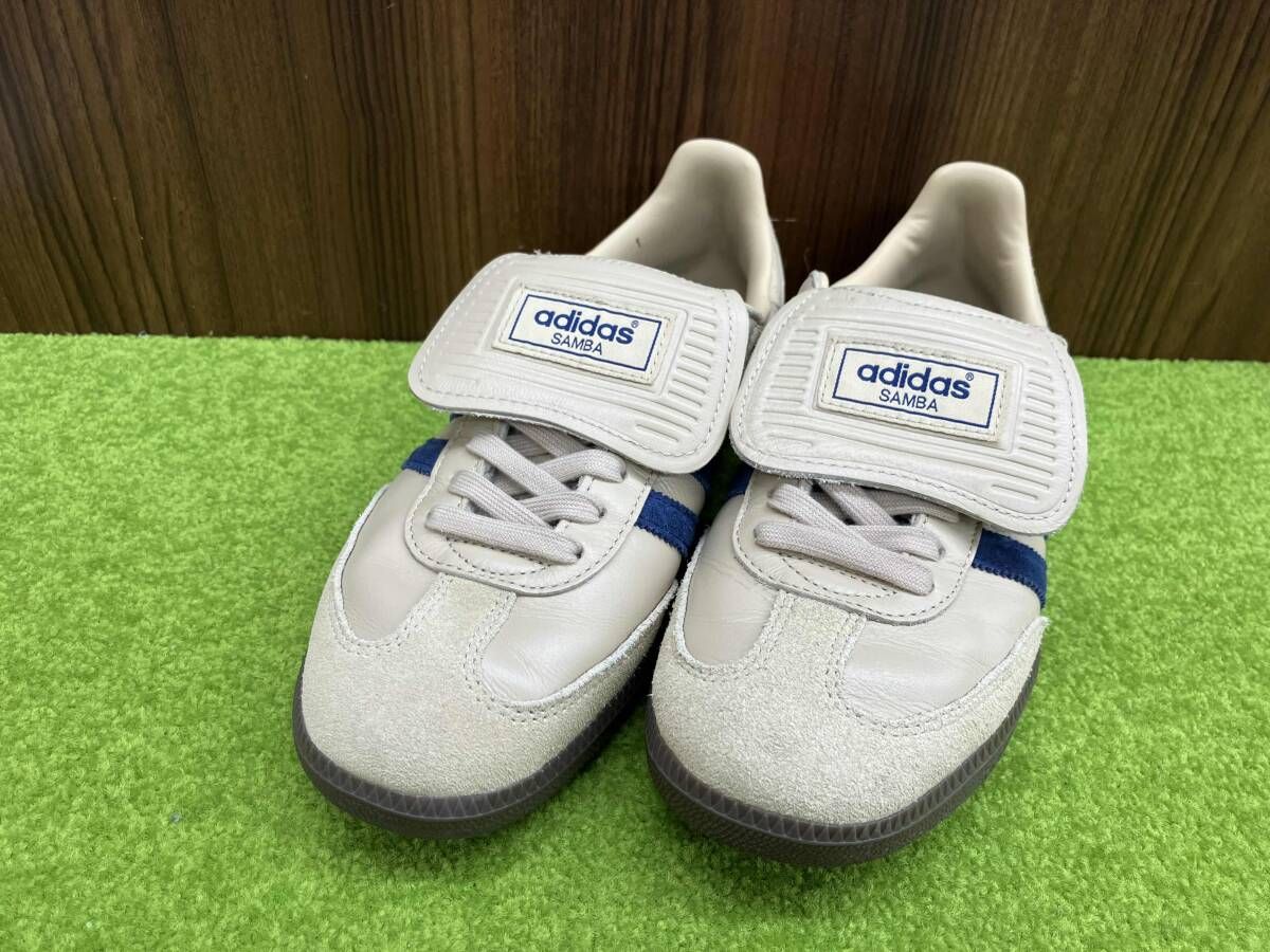 adidas アディダス スニーカー  SAMBA LT JS0604 サイズ26.5cm ライトベージュ×ネイビー メンズシューズ 靴