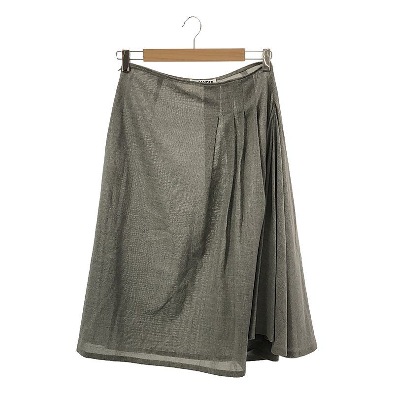 【Jil Sander】アシンメトリーウールミニスカート JIL SANDER ジルサンダー アシンメトリー フレアスカート 32