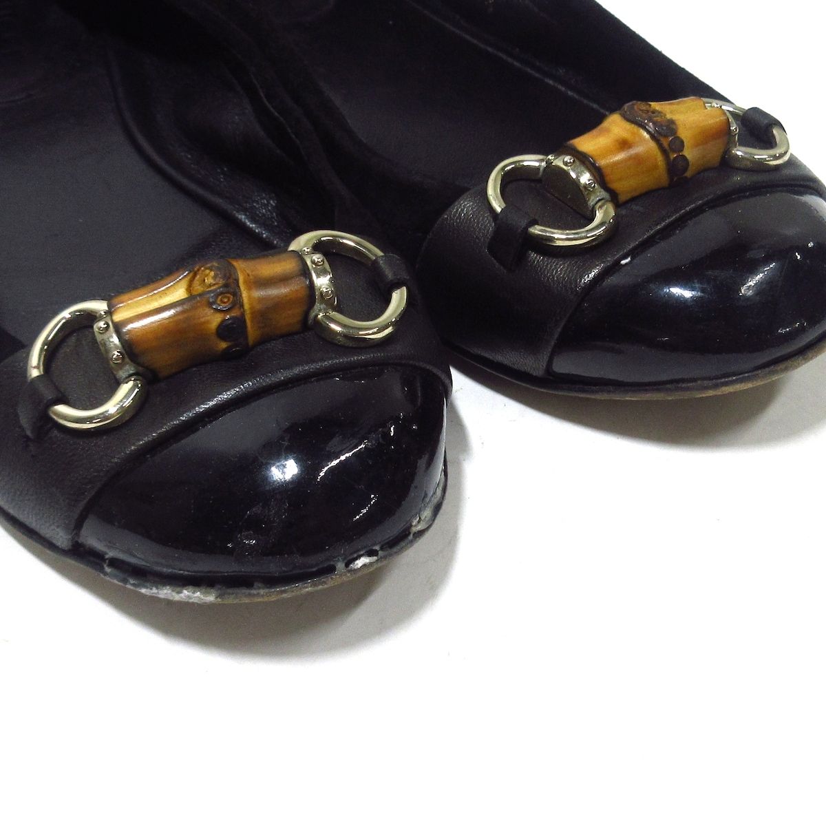 GUCCI(グッチ) フラットシューズ 35 1/2 レディース - 黒 ホース