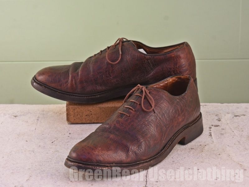 イタリア製 ビジネスシューズ ビンテージ ホールカット 茶 メンズ 11-12 29-30cm C231