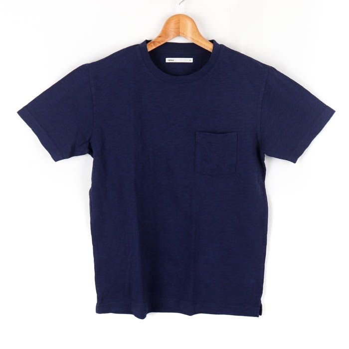 イッカ 半袖Ｔシャツ クルーネック 無地 トップス メンズ Mサイズ ネイビー ikka 【中古】