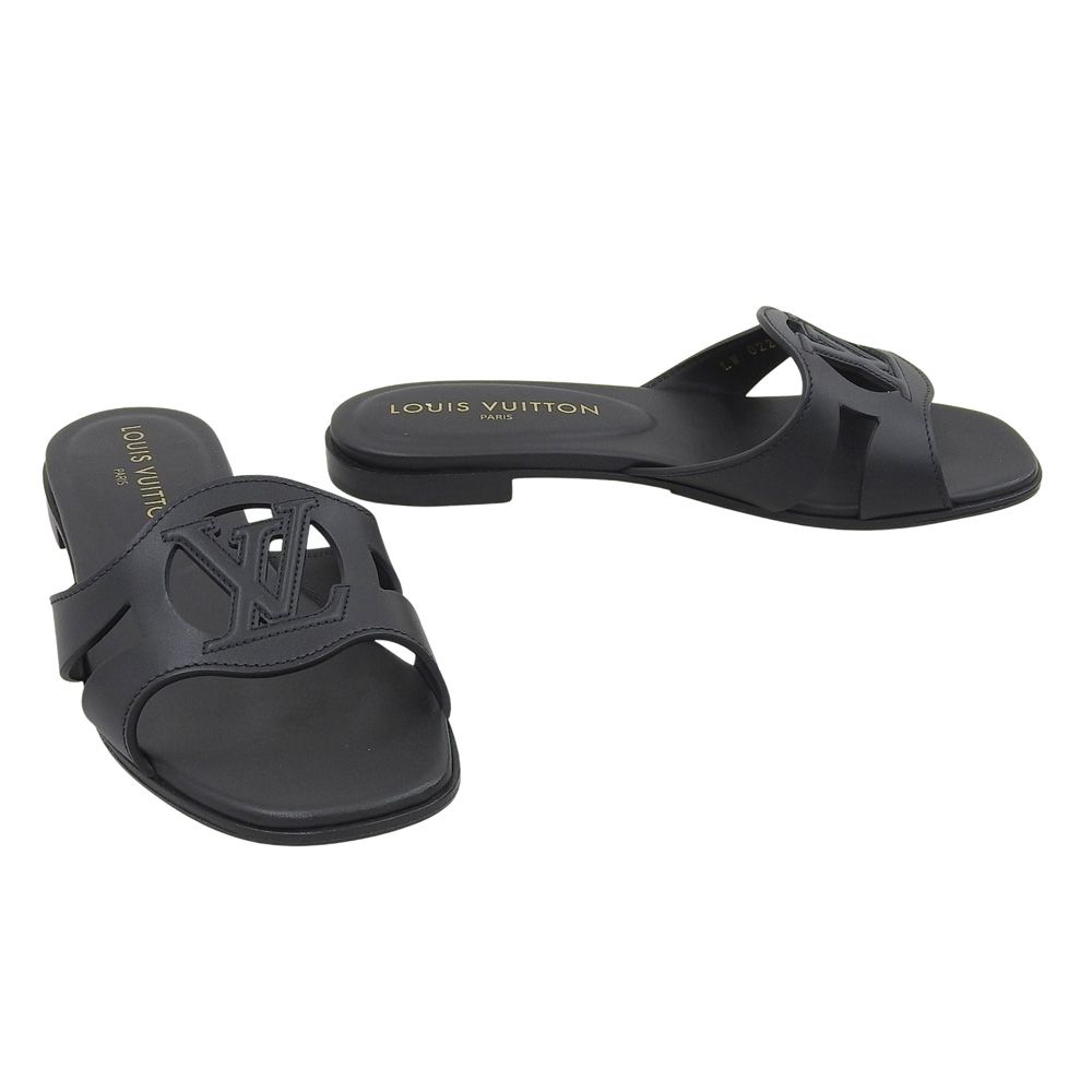 布袋付 ルイヴィトン LOUIS VUITTON イソラライン サンダル パンプス 36 1 2 約23.0 cm レディース ロゴ シンプル 靴