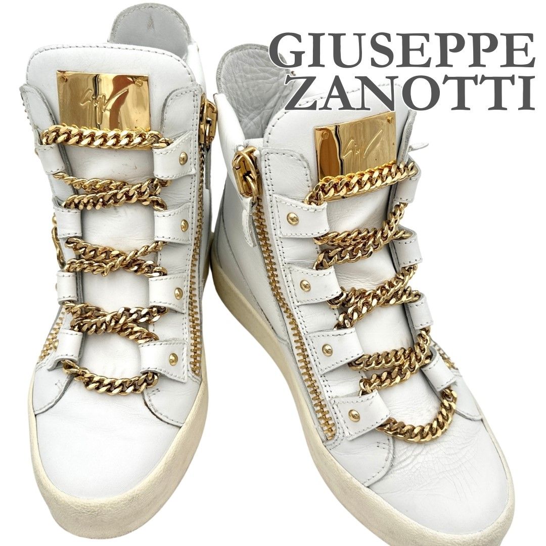 □激レア□ GIUSEPPE ZANOTTI ハイカットスニーカー ホワイト □激レア□ GIUSEPPE ZANOTTI ハイカットスニーカー ホワイト