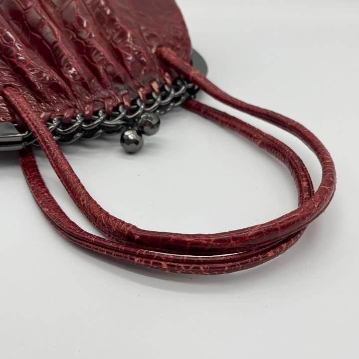 ✨希少✨ 良品✨タートルレザー turtle 亀 カメ ハンドバッグ レッド 