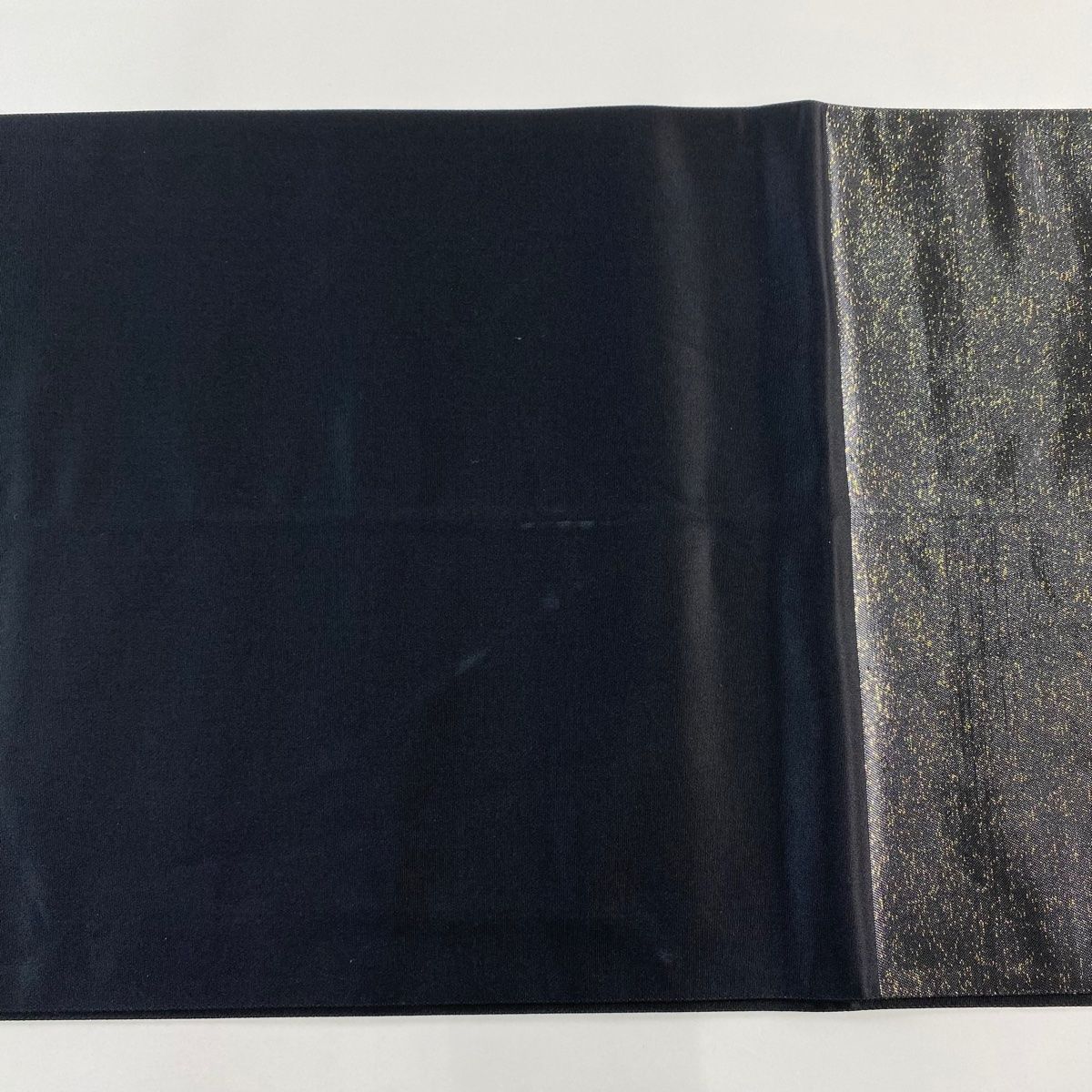 【美品】 袋帯 名品 華文 花鳥 箔 螺鈿 黒 お太鼓柄 正絹 【】