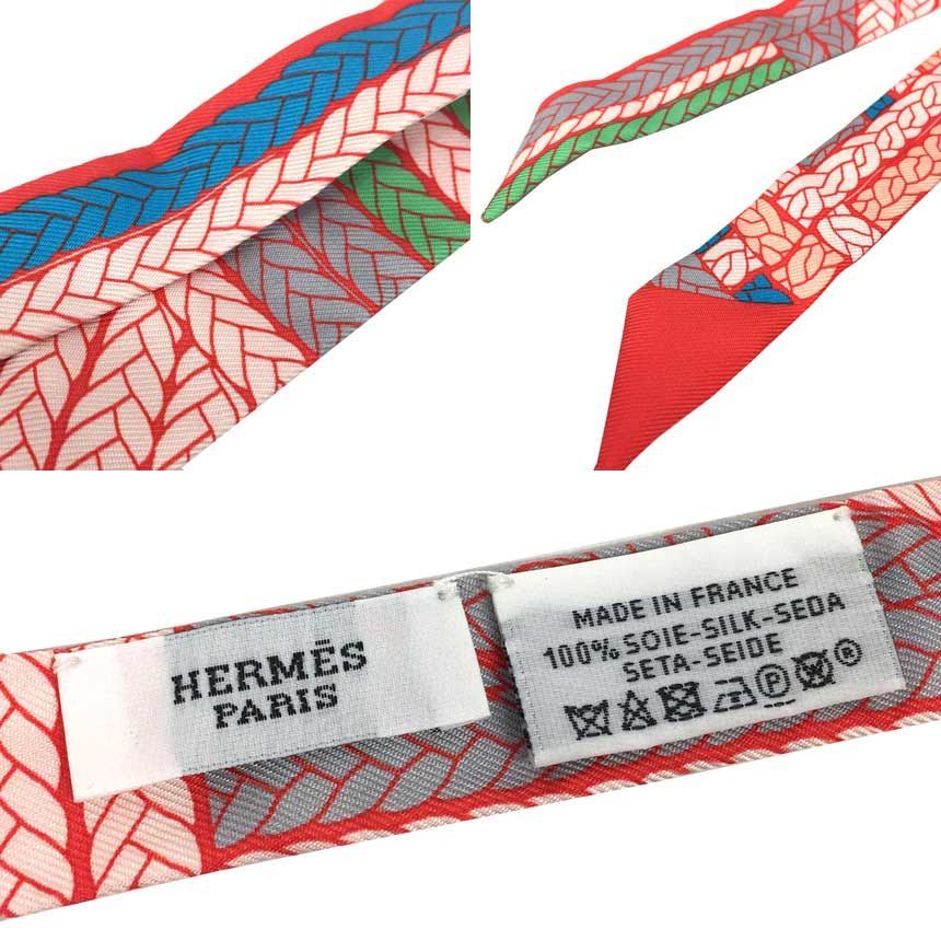 美品 HERMES エルメス ツイリードール TRESSES H トレスH タイ  