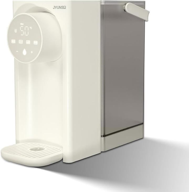 JYUNSEI 潤星 ウォーターサーバー 瞬間給湯電気ポット 省エネ 5秒でお湯がでる 3L大容量 浄水型 温度調整 段水量設定 卓上ウォーターサーバー 空焚き防止 オフホワイト