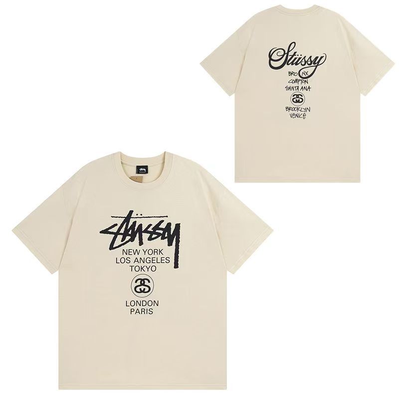Stussy ショートスリーブ Tシャツ stussy x A BATHING アルファベットプリントショートスリーブT