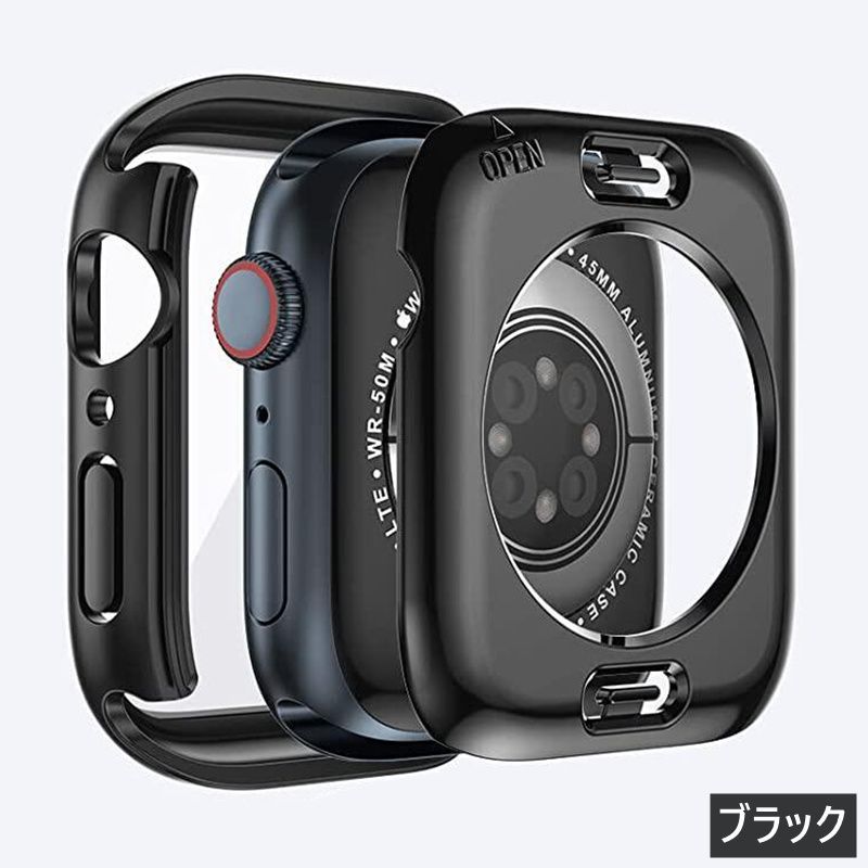 143 Apple Watch 両面カバー 超防水 一体型 41mm 45mm 44mm 40mm ケース 保護 シリーズ SE Series8 Series7 フィルム フレーム ガラス フィルム 保護 防水 一体型 超防水 Apple Watch