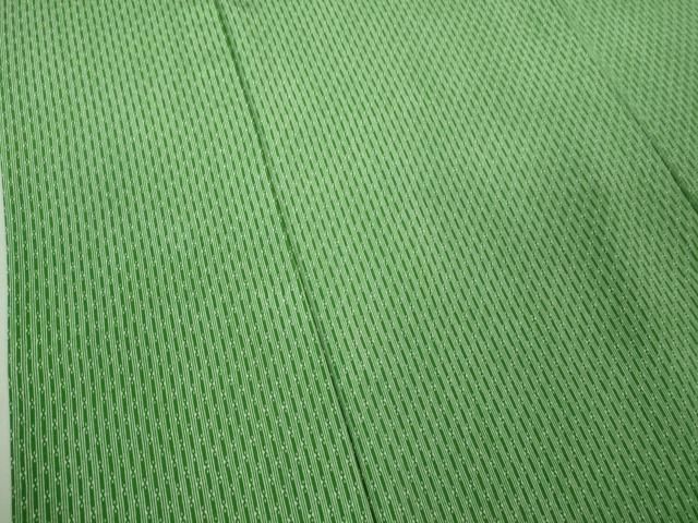 平和屋本店■極上　人間国宝 小宮康孝　江戸小紋　単衣　間道　緑色地　逸品　未使用　DZAA7687kh5 平和屋本店□極上 人間国宝 小宮康孝 江戸小紋 単衣 間道 緑色地 逸品