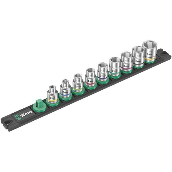 WERA ヴェラ 差込角3|8SQ 収納レール付き 9点組 ソケットレンチセット 005450 工具 ツール DIY 作業工具 道具