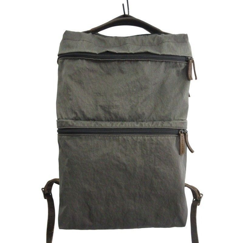 ポスタルコ POSTALCO 廃盤 Three Pack ハンマーナイロン スリーパック ブリッジバッグ レザー リュック バックパック グレー