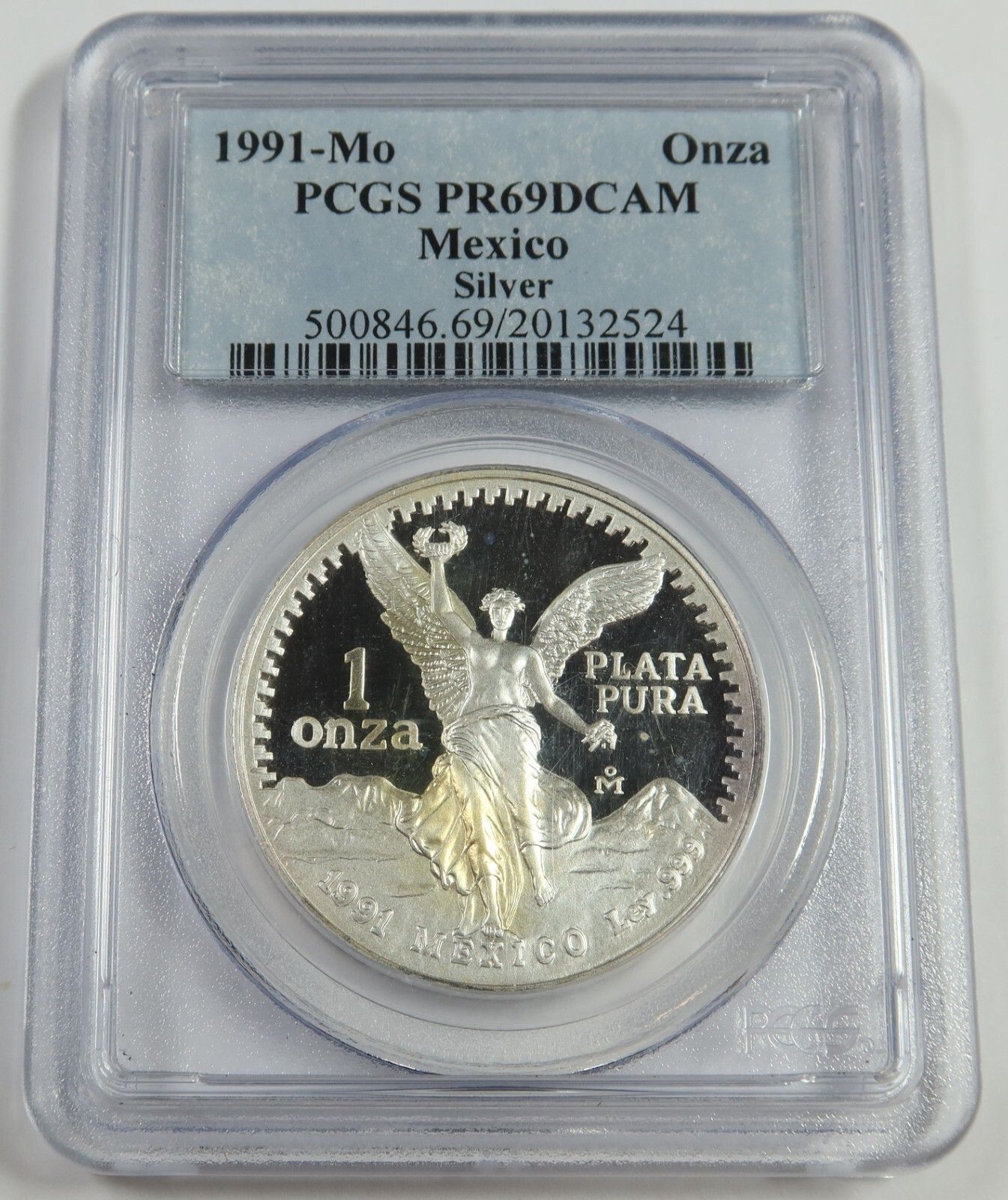 1991 Mo PCGS PR69 DCAM - MEXICO - 1 oz Silver Libertad Un Onza