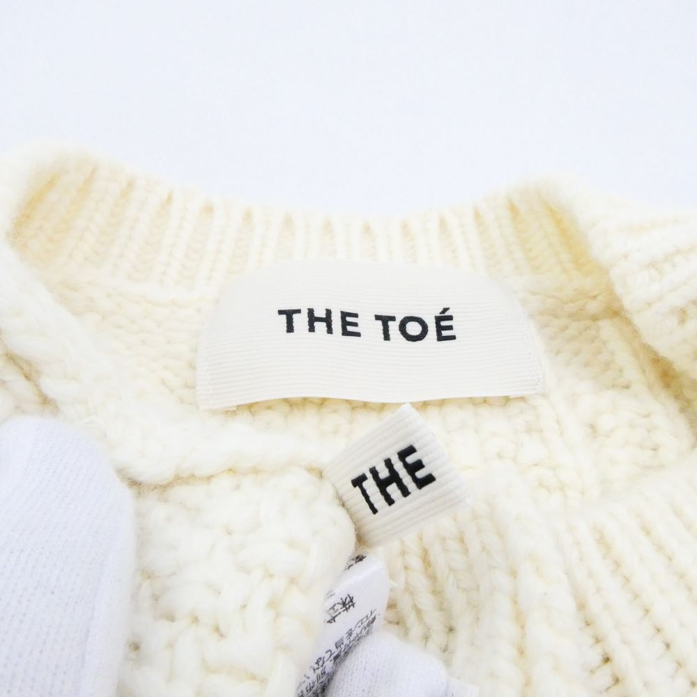 【美品】the toe ホワイト　ケーブルニットカーディガン TOÉ Baker Cardigan – THE TOÉ