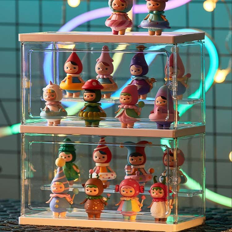 2個セット】コレクションケース 2段 透明 収納 アクリルケース