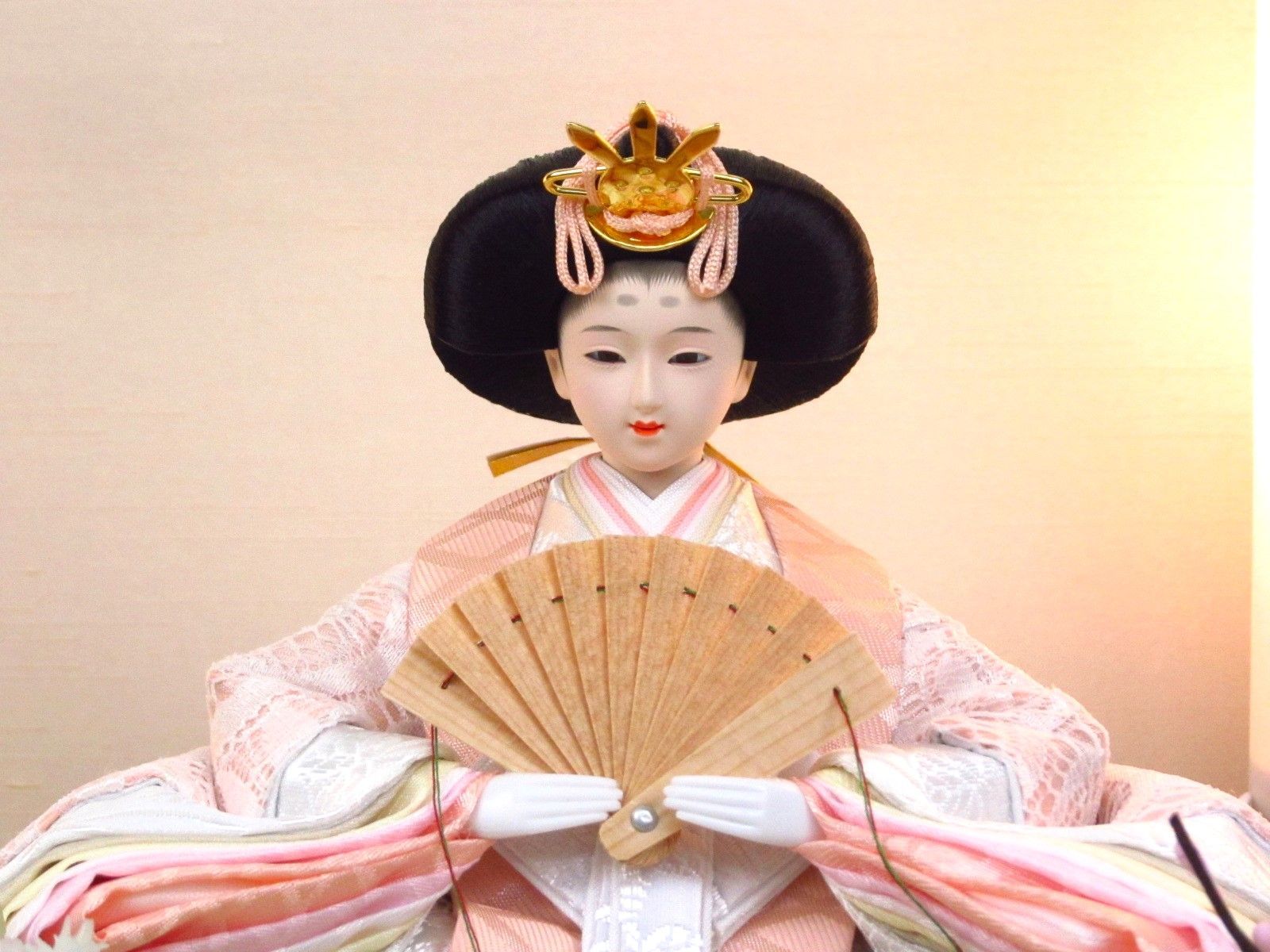 平安豊久 雛人形アクリルケース入り親王飾り・間口約58×奥行約32×