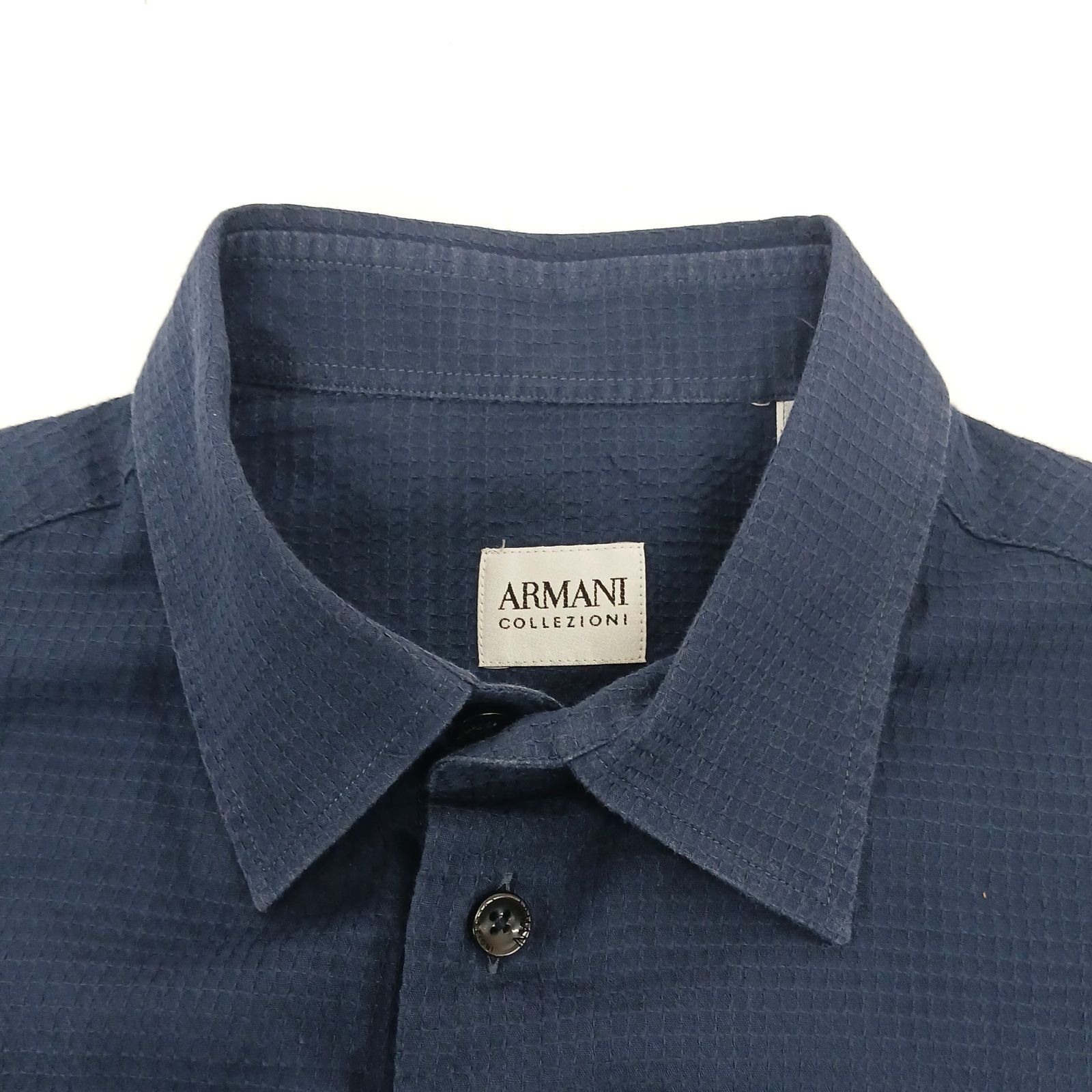 GIORGIO ARMANI ジョルジオアルマーニ ネイビー ボタンダウンシャツ 
