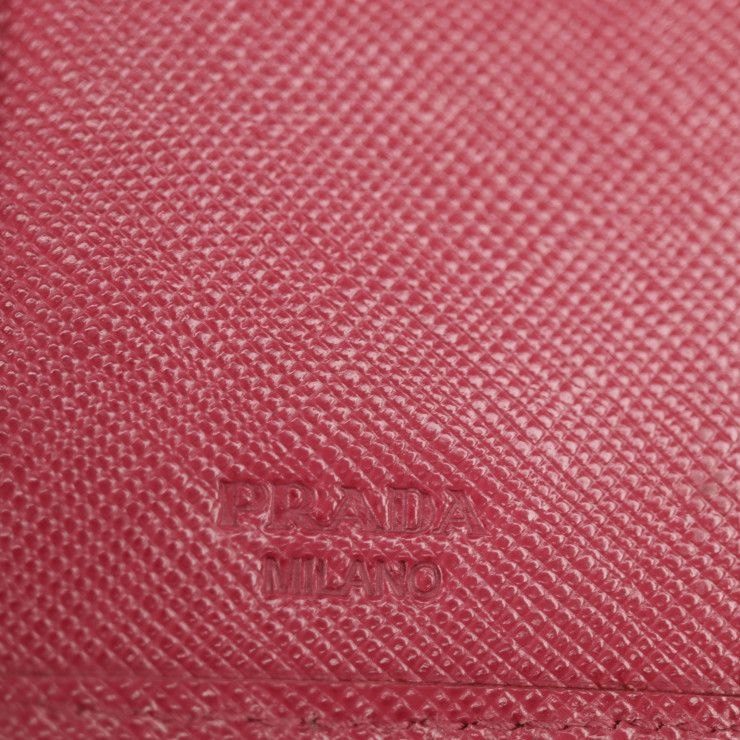 PRADA プラダ 二つ折り財布 1M0204 サフィアーノレザー ピンク