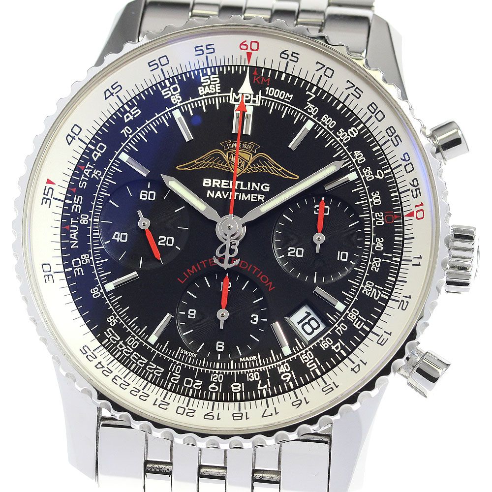 ブライトリング BREITLING A23322 ナビタイマー クロノグラフ 自動巻き メンズ美品箱・保証書付き_821567