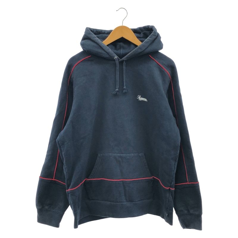 中古】Supreme piping sweat shirt L ネイビー シュプリーム[10  