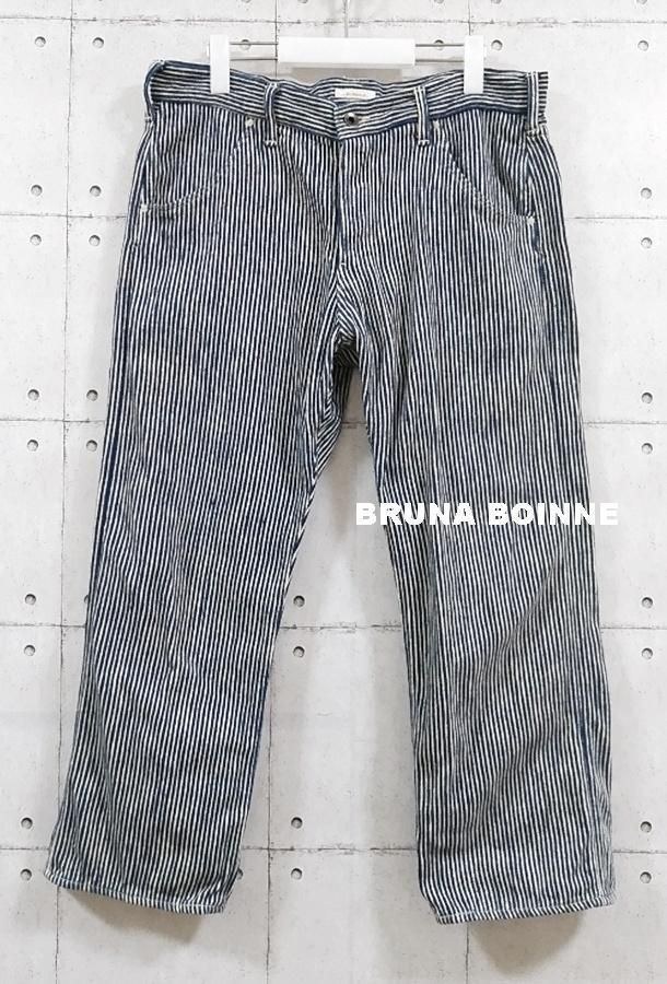 BRUNA BOINNE ヒッコリーストライプ インディゴ染めピーターパンツ M 