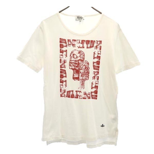 ヴィヴィアンウエストウッド 日本製 プリント 半袖 Tシャツ 46 白
