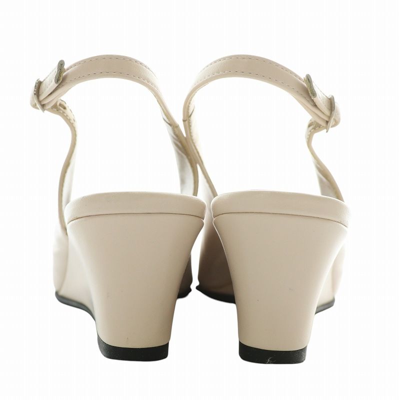 『★まりりん様♡』ミハマ　レザー　オープントゥ　パンプス　サンダル　バックベルト ミハマ MIHAMA サンダル パンプス レザー オープントゥ ウェッジ