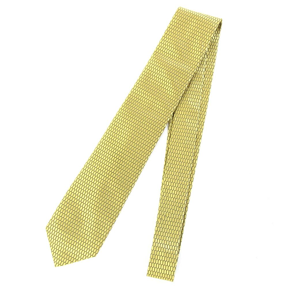 ブルガリ ネクタイ イエローゴールド系 シルク100％